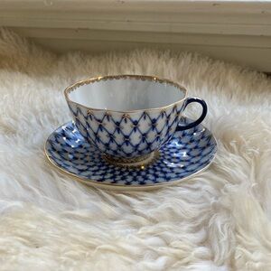 VTG Lomonosov Imperial Porcelain teacup and saucer set